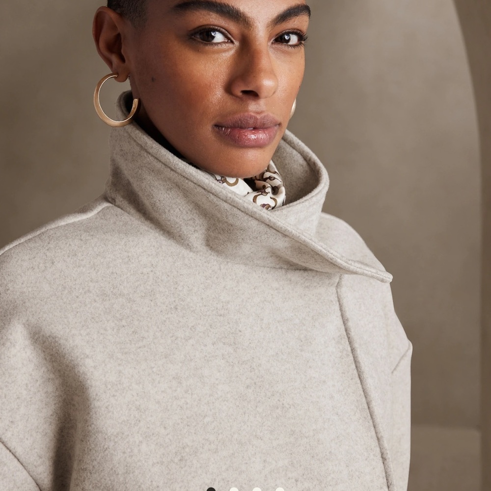 NWT Banana Republic Melton Moto Jacket - Picture 4 of 9